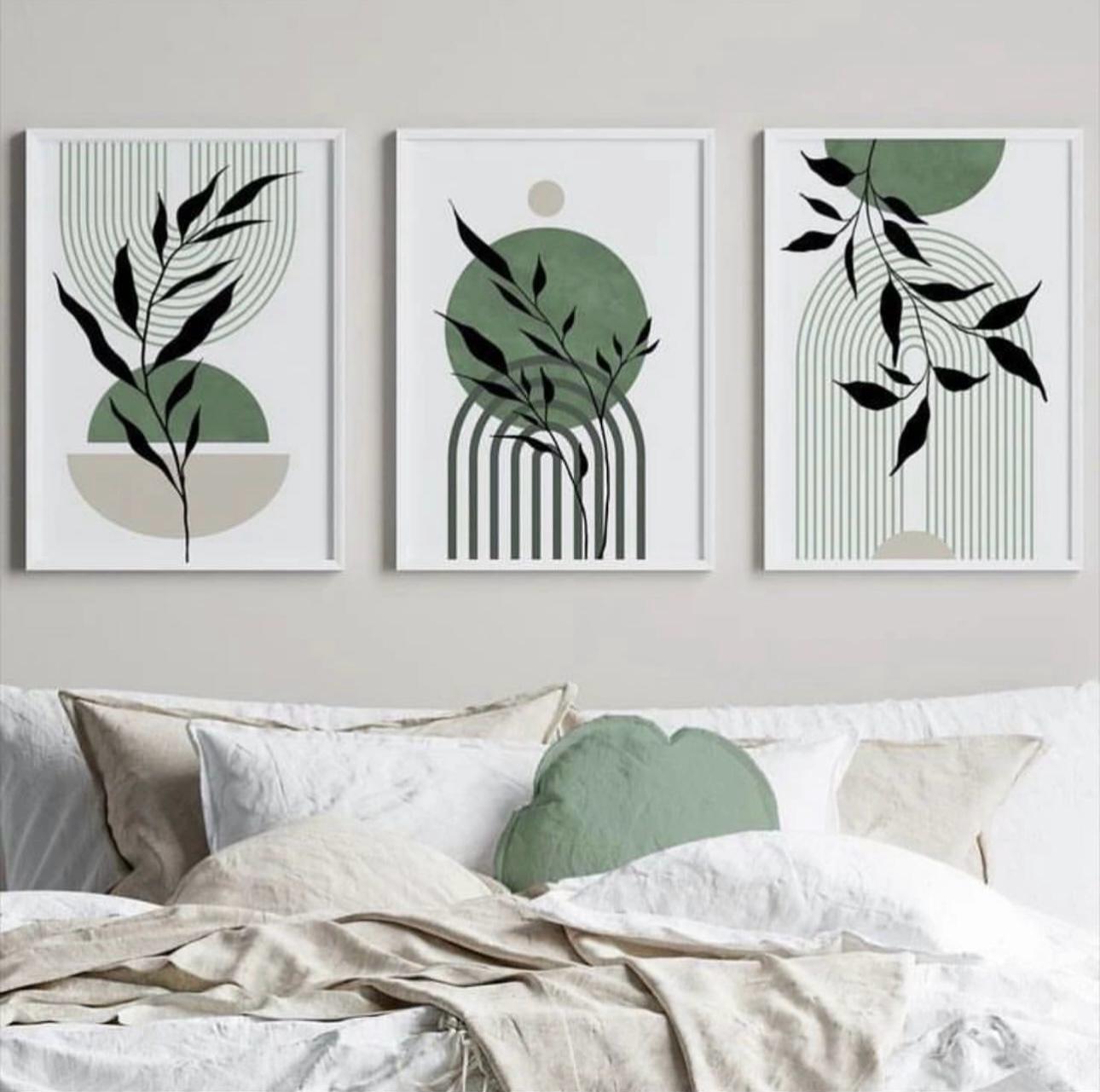 Mid Century Modern Art | Set of 3