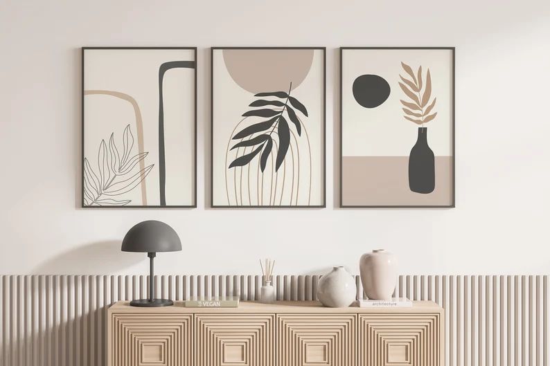 Boho Beige Wall Art | Set of 3
