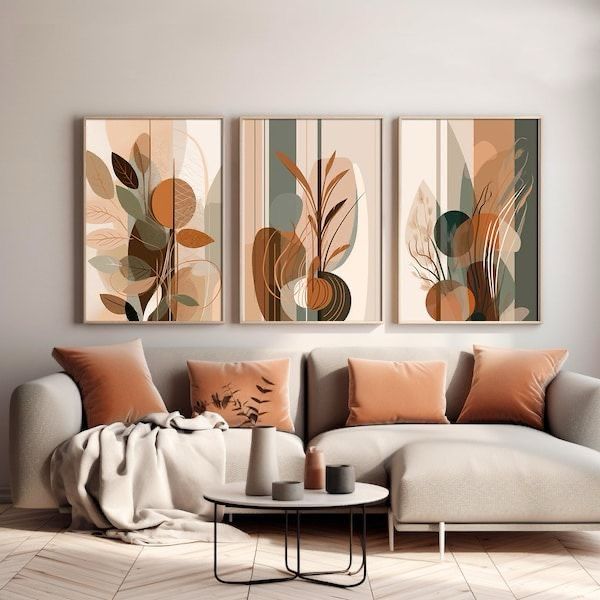 Modern Triptych Wall Art | Set of 3