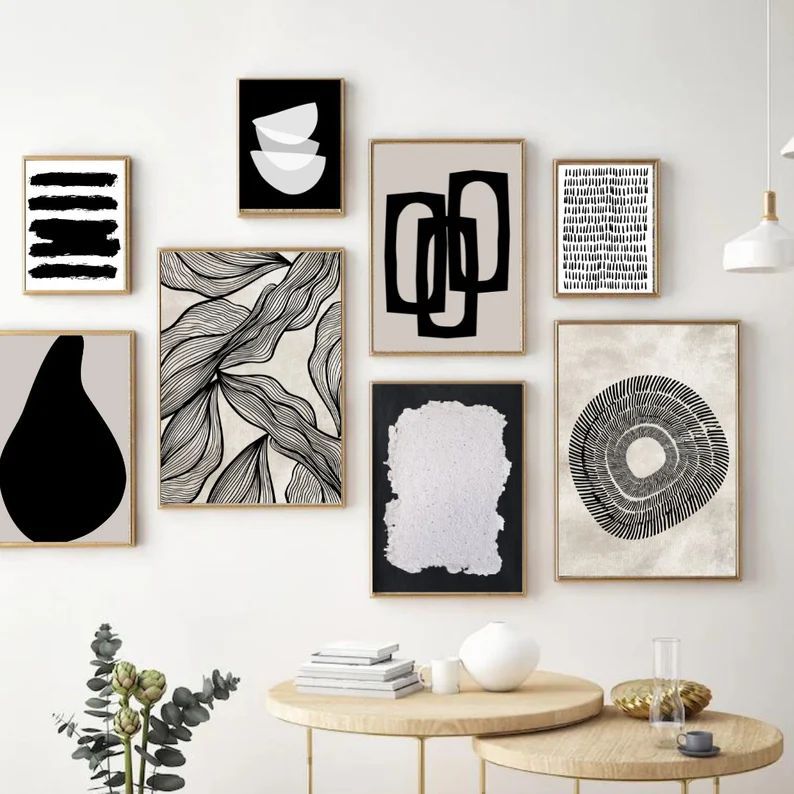 Abstract Gallery Wall Art | Set of 8