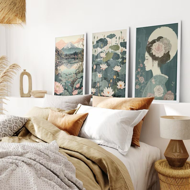 Japanese Nature Wall Art | Set of 3