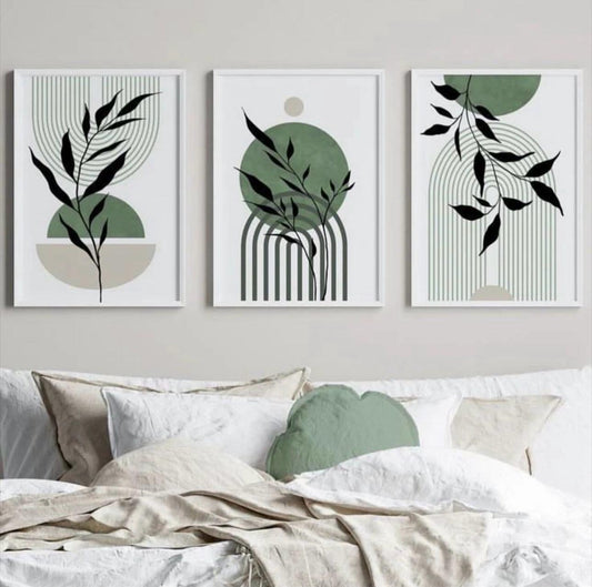 Mid Century Modern Art | Set of 3