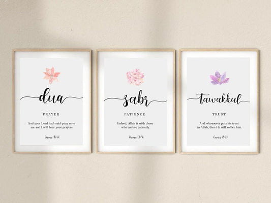 Dua Sabr Tawakkul | Set of 3