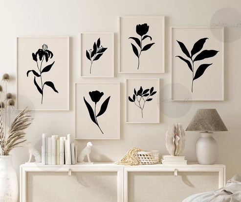 Neutral Botanical Gallery Wall | Set of 6
