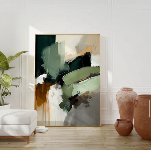 Sage Green Japandi Wall Art | CANVAS