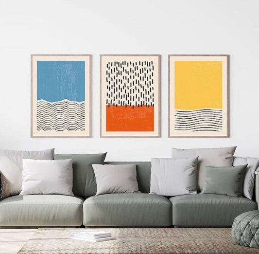Modern Geometric Wall Art | Set of 3