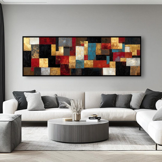 Wide Horizontal Modern Abstract Art Wall Frame Painting