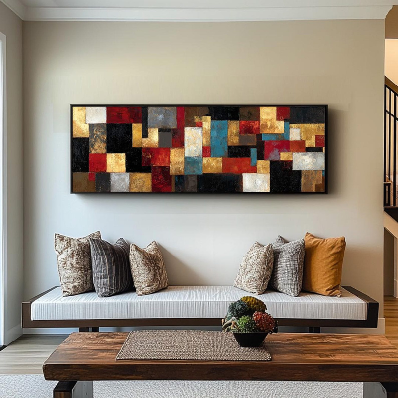 Wide Horizontal Modern Abstract Art Wall Frame Painting