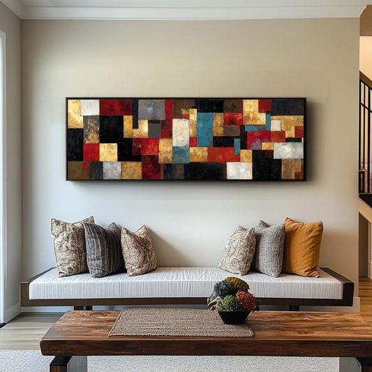 Wide Horizontal Modern Abstract Art Wall Frame Painting