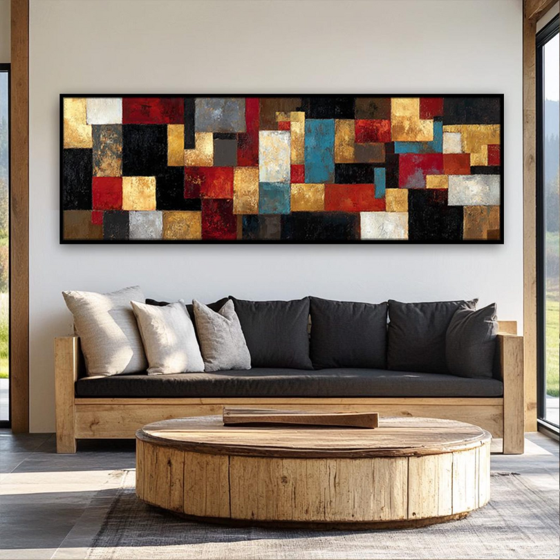 Wide Horizontal Modern Abstract Art Wall Frame Painting